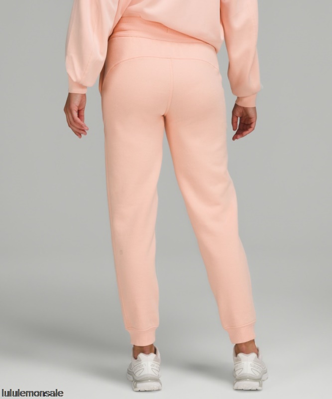 Lululemon Damen DELULU244 | Lululemon Deutschland Pfirsichfarbene Satin-Scuba-Jogginghose Aus French Terry Mit Hohem Bund